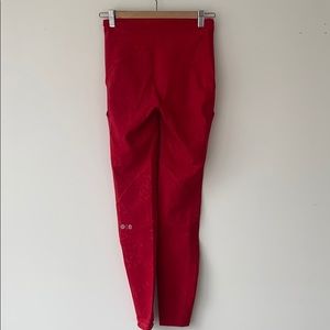 Lululemon x Barry’s red leggings